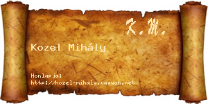 Kozel Mihály névjegykártya