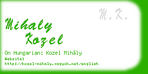 mihaly kozel business card